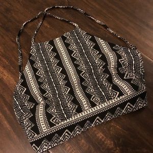 Aztec Print Crop Top